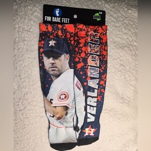 For Bare Feet Men's Baseball Socks - Navy and Orange